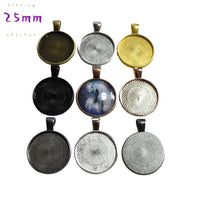 10PCS 25mm Round Cabochon Base Settings 8 Colors Available-B2002