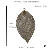 2PCS Ultrathin Big Leaf Charms,5 Colors Available-RS1201