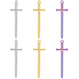 2PCS Sword Charms,Stainless Steel 3 Colors Available-SS1061