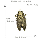 4PCS Big Cicada Charms,3 Colors Available-RS135