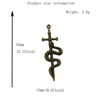 8PCS Sword And Snake Charms,4 Colors Available-RS1381