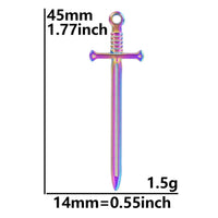 2PCS Sword Charms,Stainless Steel 3 Colors Available-SS1061