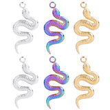 2PCS Snake Charms,Stainless Steel 3 Colors Available-SS1051