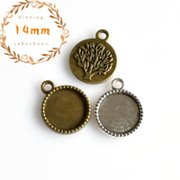 10PCS 14mm Round Cabochon Base Settings,2 Colors Available-B2227