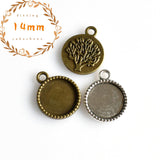 10PCS 14mm Round Cabochon Base Settings,2 Colors Available-B2227