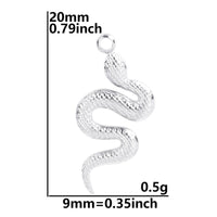 2PCS Snake Charms,Stainless Steel 3 Colors Available-SS1051