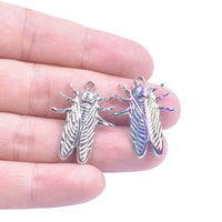 2PCS Cicada Charms,Stainless Steel 3 Colors Available-SS1059