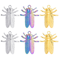 2PCS Cicada Charms,Stainless Steel 3 Colors Available-SS1059