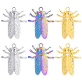 2PCS Cicada Charms,Stainless Steel 3 Colors Available-SS1059