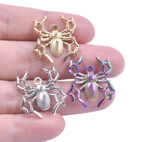 2PCS Spider Charms,Stainless Steel 3 Colors Available-SS1067