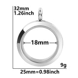 1PCS Stainless Steel Screw Glass Locket Pendant Frame Multi-size Available-TS302