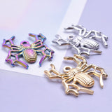 2PCS Spider Charms,Stainless Steel 3 Colors Available-SS1067