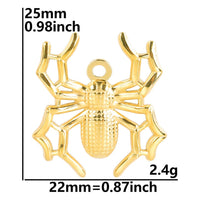 2PCS Spider Charms,Stainless Steel 3 Colors Available-SS1067