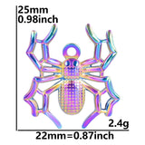 2PCS Spider Charms,Stainless Steel 3 Colors Available-SS1067