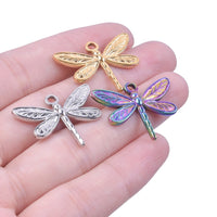 2PCS Dragonfly Charms,Stainless Steel 3 Colors Available-SS1068