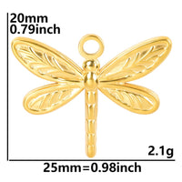 2PCS Dragonfly Charms,Stainless Steel 3 Colors Available-SS1068