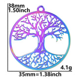 2PCS Tree of Life Charms,Stainless Steel 3 Colors Available-SS1060