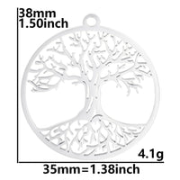 2PCS Tree of Life Charms,Stainless Steel 3 Colors Available-SS1060