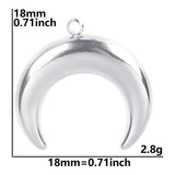 2PCS Moon Charms,Stainless Steel 3 Colors Available-SS1050