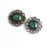 6PCS 16mm Round Cabochon Base Settings,2 Colors Available-B2164