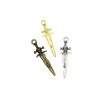 20PCS Little Sword Charms,Double Sided 3 Colors Available-RS1367