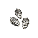 8PCS Mask Charms,Antique Silver Tone-RS1410