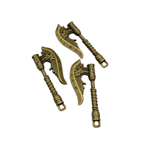 5PCS Big Blade Ax Charms,Antique Bronze Tone Double Sided-RS1375