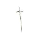 6PCS Big Sword Charms,Antique Silver Tone Double Sided-RS9321