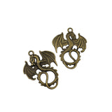 10PCS Dragon Charms,4 Colors Available-RS229