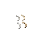 25PCS Simple Smooth Moon Charms,2 Colors Available-RS918