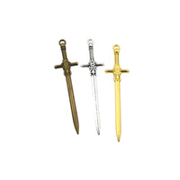 12PCS Sword Charms,3 Colors Available Double Sided-RS1333