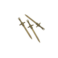 12PCS Sword Charms,3 Colors Available Double Sided-RS1333