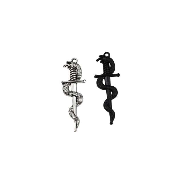 8PCS Sword And Snake Charms,2 Colors Available-RS1404