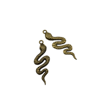 12PCS Snake Charms,4 Colors Available-RS408