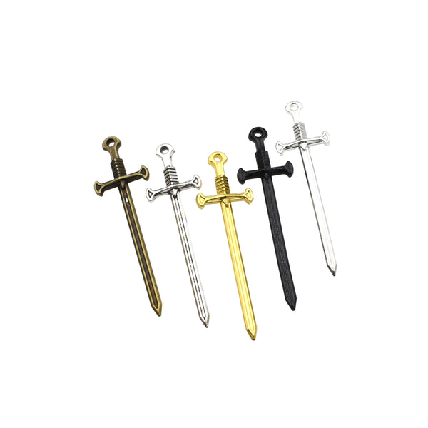 8PCS Sword Charms,Double Sided 5 Colors Available-RS9083S