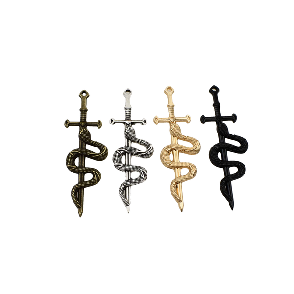 8PCS Sword And Snake Charms,4 Colors Available-RS1381