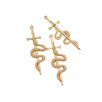 8PCS Sword And Snake Charms,4 Colors Available-RS1381