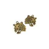 8PCS Tiger Head Charms,4 Colors Available Double Sided-RS116