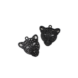 10PCS Leopard Head Charms,4 Colors Available-RS491