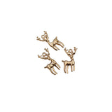 10PCS Detailed Deer Charms,KC Gold Color-RS1401