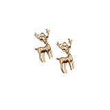 10PCS Detailed Deer Charms,KC Gold Color-RS1401