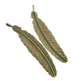 4PCS Large Feather Charms,4 Colors Available-RS025