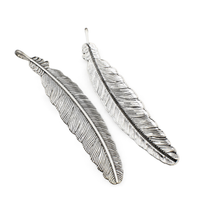 4PCS Large Feather Charms,4 Colors Available-RS025