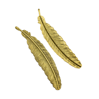 4PCS Large Feather Charms,4 Colors Available-RS025