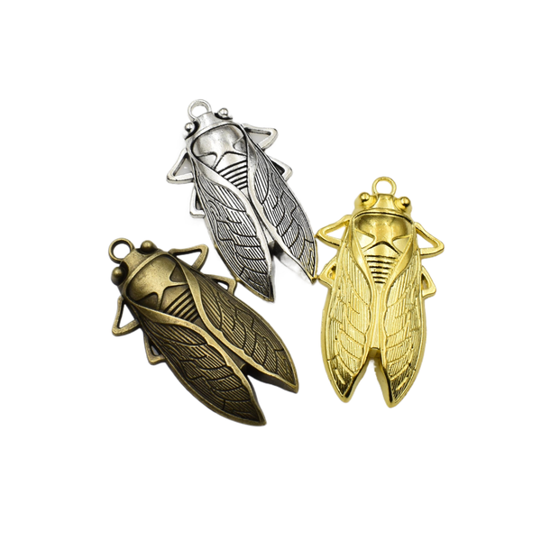 4PCS Big Cicada Charms,3 Colors Available-RS135