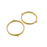 5PCS Round Gold Frame Connectors-TS315