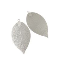 2PCS Ultrathin Big Leaf Charms,5 Colors Available-RS1201