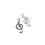 20PCS Treble Charms,Antique Silver Tone-RS558