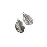 10PCS Leaf Charms,2 Colors Available 3D-RS053