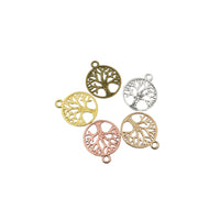 25PCS Round Tree Charms,5 Colors Available Double Sided-RS070